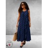 Frenzi Jurk Speelse Twist Marine/Lichtblauw Dots