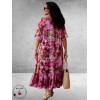 Frenzi Jurk Maxi Ibiza Flowers Roze