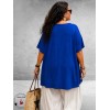 Frenzi Shirt Koningsblauw Asymmetrisch