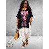 Frenzi Shirt Oversize Pink Panter V-Hals