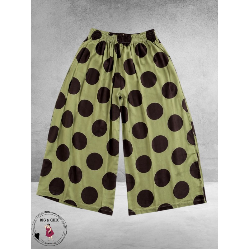 Frenzi Ballonbroek Groen/Bruin Dots