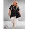 Frenzi Shirt Asymmetrisch Katoen Zwart