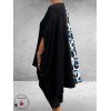 Frenzi Poncho-Tuniek Zwart/Blauw
