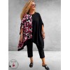 Frenzi Poncho-Tuniek Zwart/Fuchsia