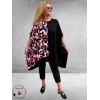 Frenzi Poncho-Tuniek Zwart/Fuchsia