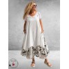 Frenzi Jurk/Overslag Kranten Print Wit 