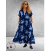 FRENZI Jurk Lang Blauw Magnolia