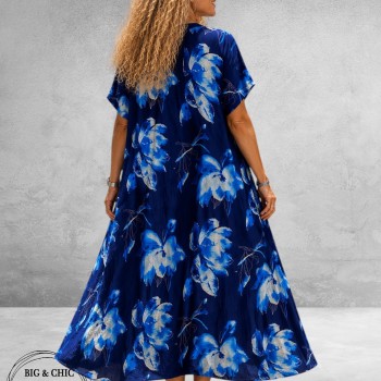FRENZI Jurk Lang Blauw Magnolia