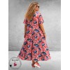 FRENZI Jurk Lang Roze Multi