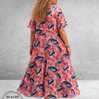 FRENZI Jurk Lang Roze Multi