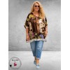 Frenzi Shirt Oversize Mediterrane Sfeer Aardetinten
