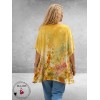 Frenzi Shirt Oversized Kunstzinnige Bloemenprint Geel