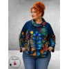 Frenzi  Jasje Asymmetrisch Flowers Blauw