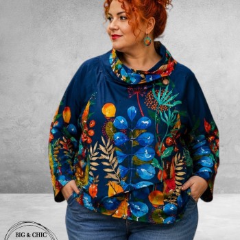 Frenzi  Jasje Asymmetrisch Flowers Blauw