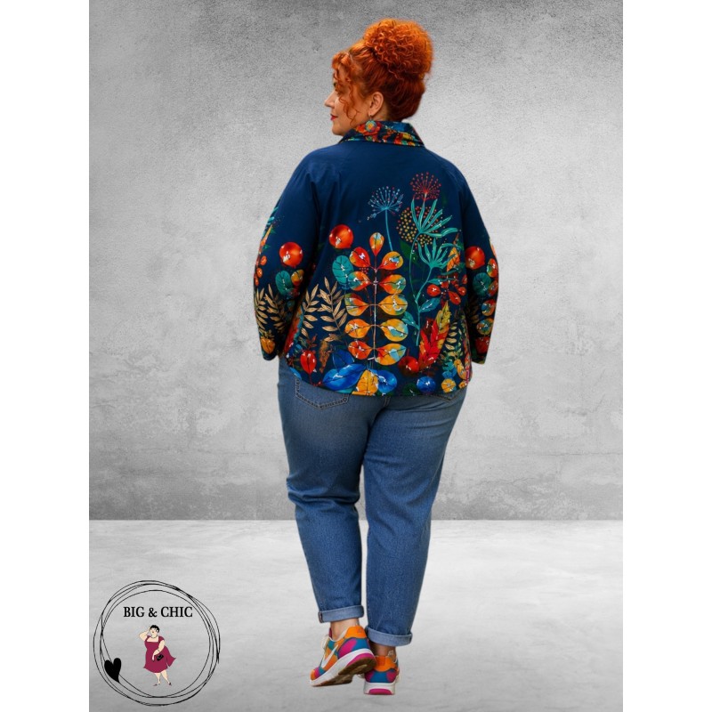 Frenzi  Jasje Asymmetrisch Flowers Blauw
