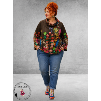 Frenzi  Jasje Asymmetrisch Flowers Bruin