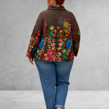 Frenzi  Jasje Asymmetrisch Flowers Bruin