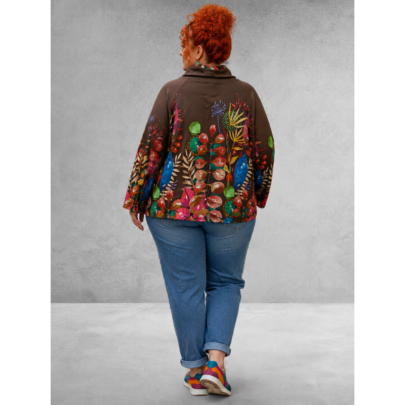 Frenzi  Jasje Asymmetrisch Flowers Bruin