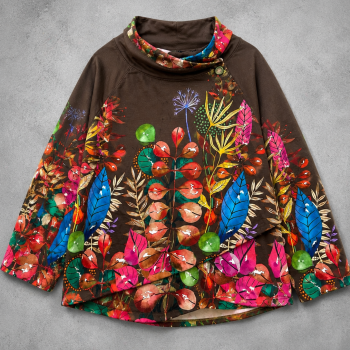 Frenzi  Jasje Asymmetrisch Flowers Bruin