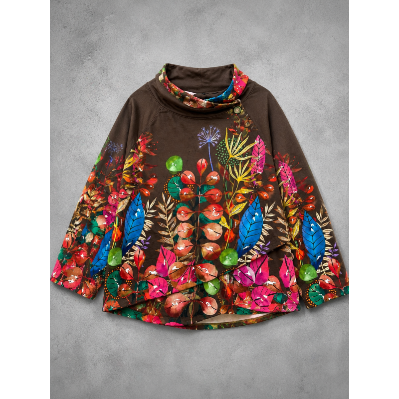 Frenzi  Jasje Asymmetrisch Flowers Bruin