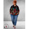 Frenzi  Jasje Asymmetrisch Flowers Zwart