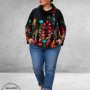 Frenzi  Jasje Asymmetrisch Flowers Zwart