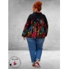 Frenzi  Jasje Asymmetrisch Flowers Zwart