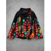 Frenzi  Jasje Asymmetrisch Flowers Zwart