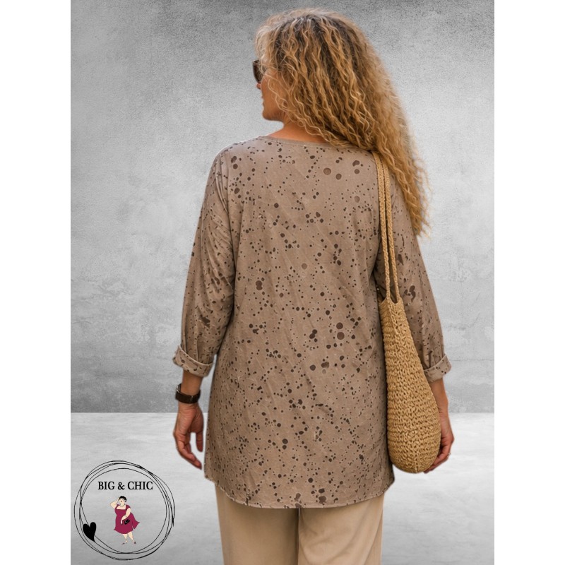 Frenzi Shirt Ausbrenner Taupe