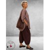Frenzi Blouse Oversized Ruit Aubergine
