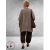 Frenzi Blouse Oversized Ruit Bruin