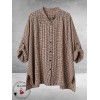 Frenzi Blouse Oversized Ruit Bruin