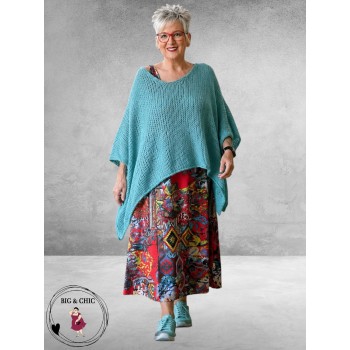 Frenzi Overgooier-Trui Turquoise
