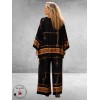 Frenzi Tweedelige Pak Zwart/Luxe Print