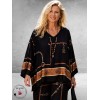Frenzi Tweedelige Pak Zwart/Luxe Print