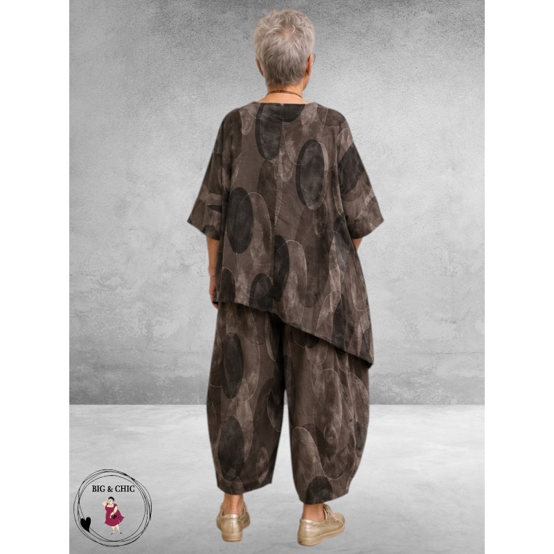 Frenzi Jasje Asymmetrisch Ribcord Bruin