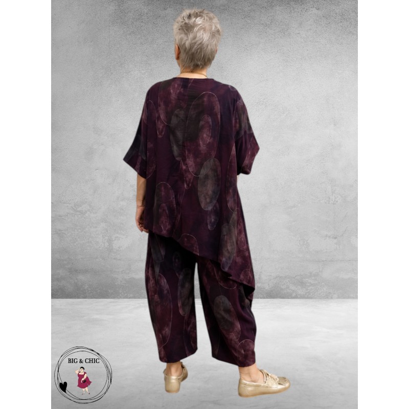 Frenzi Jasje Asymmetrisch Ribcord Aubergine
