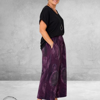 Frenzi Pantalon Baby Ribcord Aubergine
