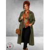 Frenzi Trenchcoat Leerlook Kaki