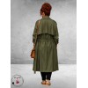 Frenzi Trenchcoat Leerlook Kaki