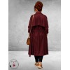 Frenzi Trenchcoat Leerlook Bordeaux