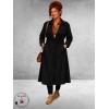 Frenzi Trenchcoat Leerlook Zwart