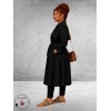 Frenzi Trenchcoat Leerlook Zwart