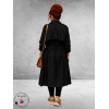 Frenzi Trenchcoat Leerlook Zwart