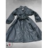 Frenzi Trenchcoat Leerlook Zwart
