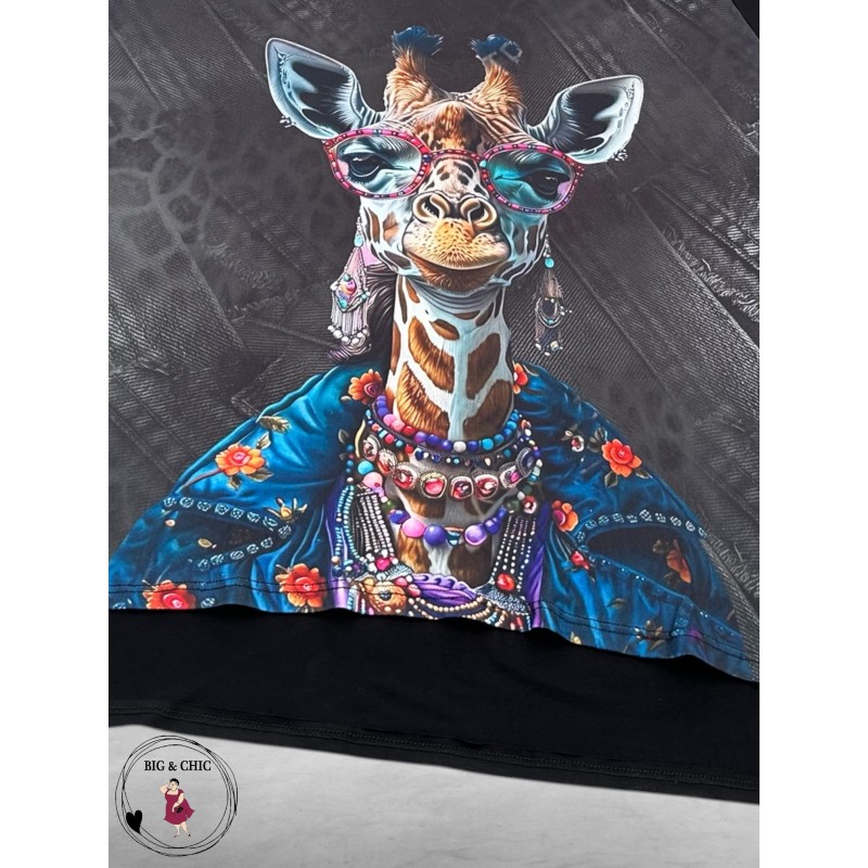 Frenzi Shirt A-Lijn Artistieke Giraf 