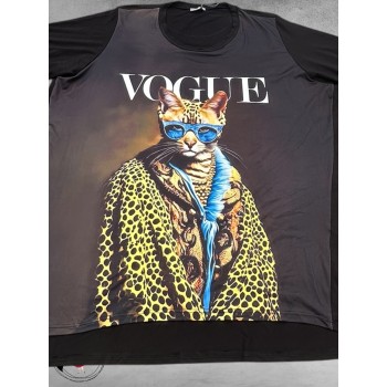 Frenzi Shirt A-Lijn Artistieke Vogue Leo