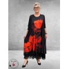 Frenzi Jurk Jersey Vurige Bloemenprint