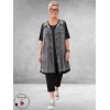 Frenzi Tuniek-Shirt 3D-Look Giletprint Grijs