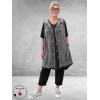 Frenzi Tuniek-Shirt 3D-Look Giletprint Grijs